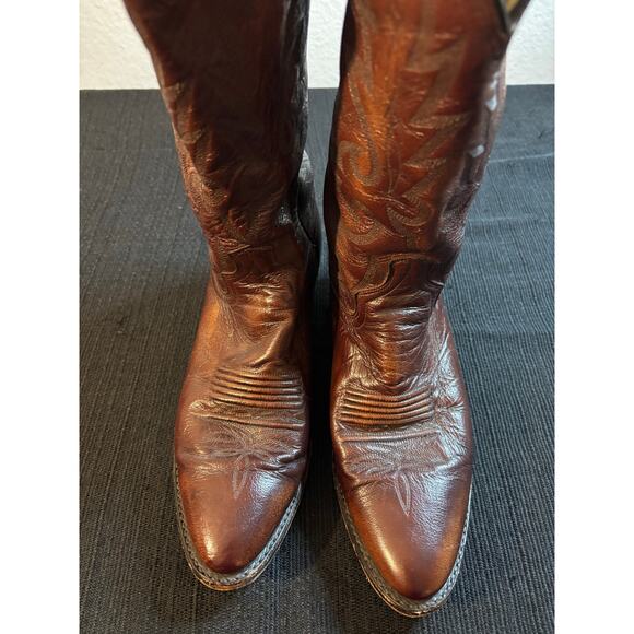 DAN POST VTG Mens Brown Leather Western Cowboy Boots Sz 9.5 D #233086/ 16625 main image 5